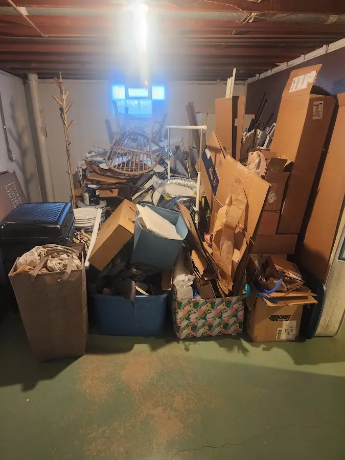 Roll-off dumpster container at job site for Roll Off Dumpster Rental in Owatonna